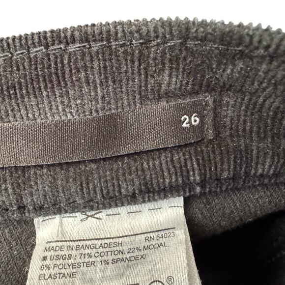Banana Republic Corduroy Pants women’s size 26 Dark Gray mid rise skinny preppy - Picture 5 of 12